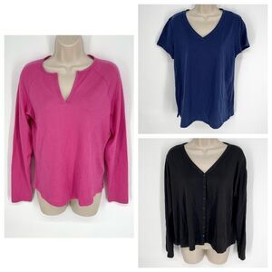 Charter Club, Jenni, Alfani 3 Pc Bundle Mixed Style PJ Sleep Shirts NEW Size L